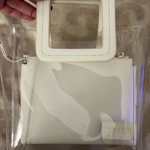 Staud mini shirley clear pvc bag with cosmetic case